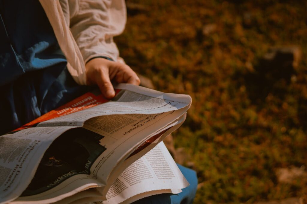 Reading an article to get ready for your French conversation class